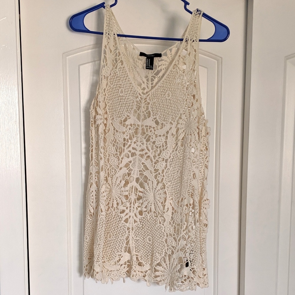 Crotchet cover up. Size Medium.